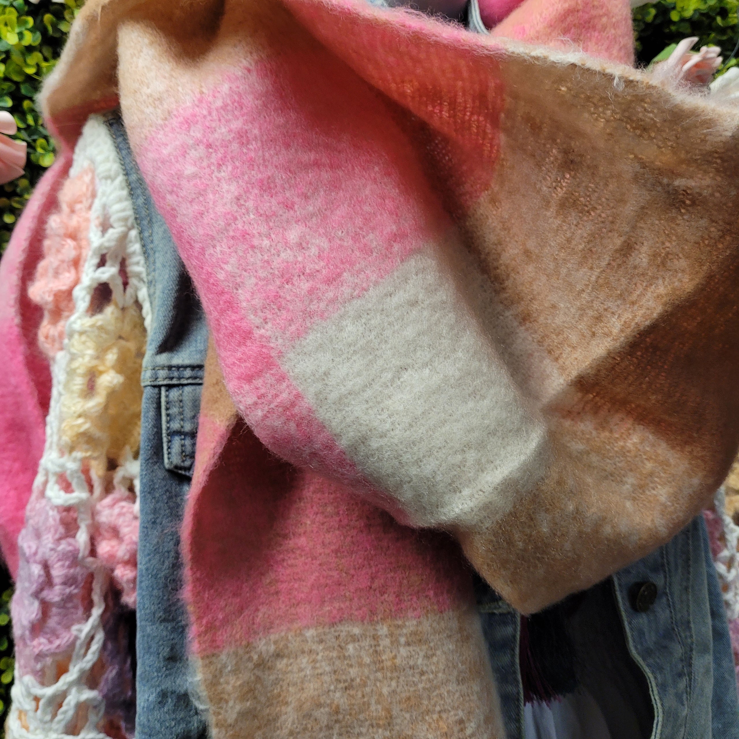 Blondies Pretty Flamingo Big Softie Scarf Pinks