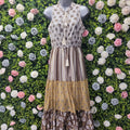 Belinda Boho Maxi Dress Mocha and Ivory