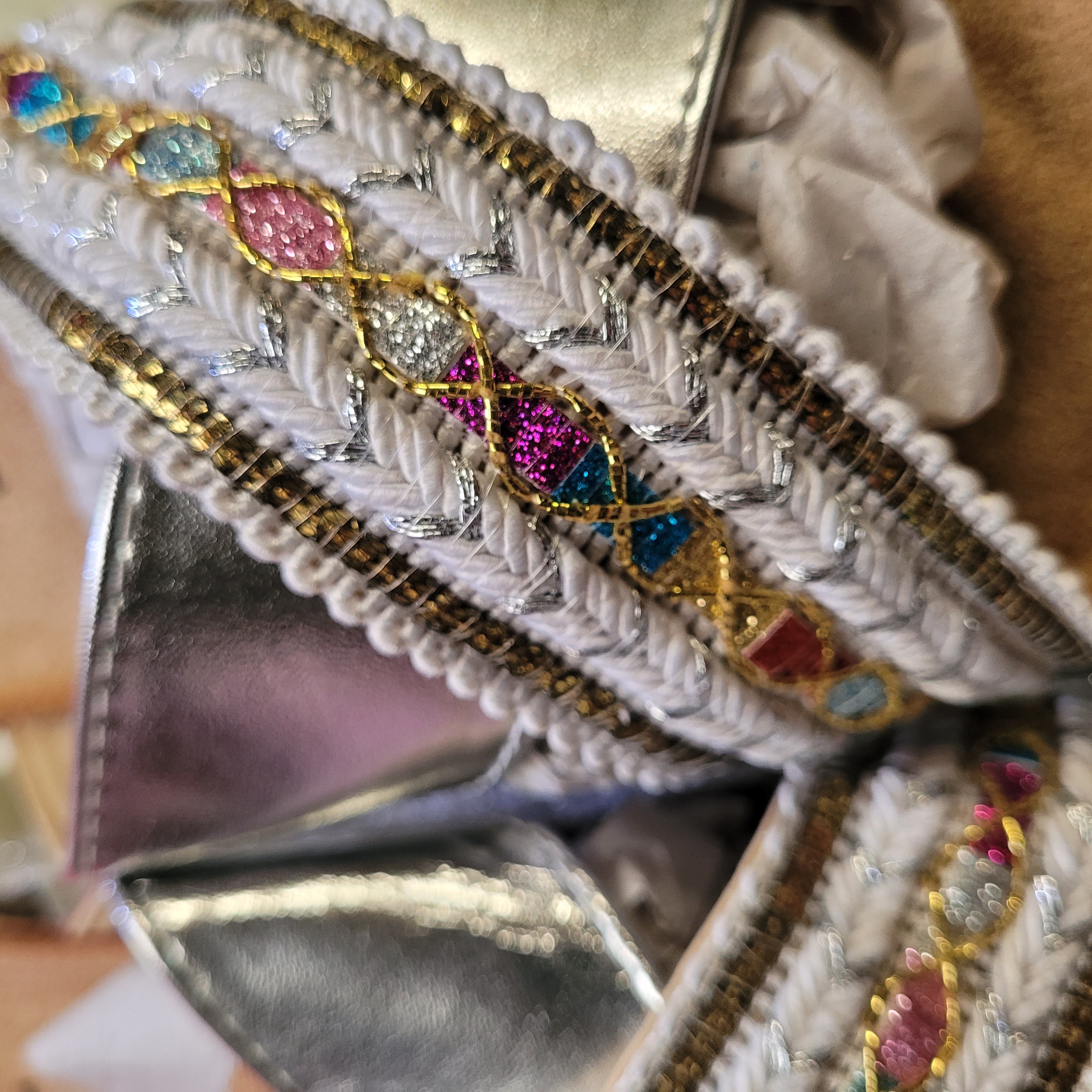 Fiora Wedge Glitz Embellished Slider Silver