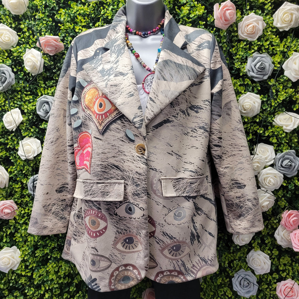 All Seeing Eye Lightweight Blazer Neutrals