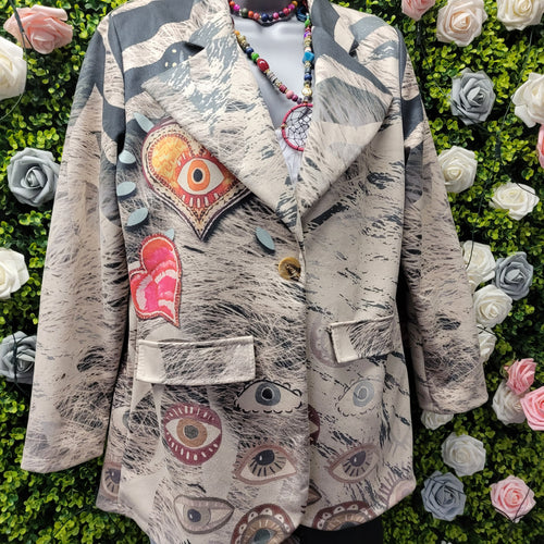 All Seeing Eye Lightweight Blazer Neutrals