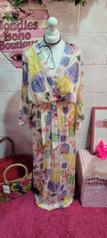 Troiska Collection Silk Blend Beach Girl Maxi Dress
