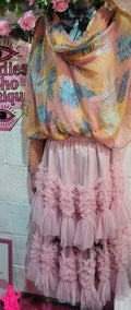 Talulah Organza Ruffle Skirt Soft Pink