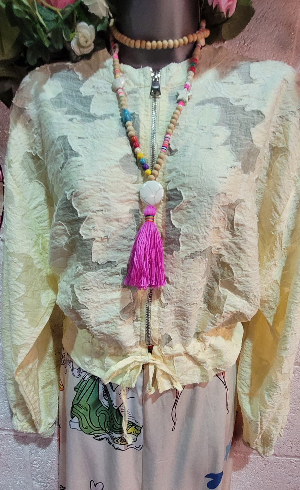 Lola Lightweight Lemon Bomber Jacket