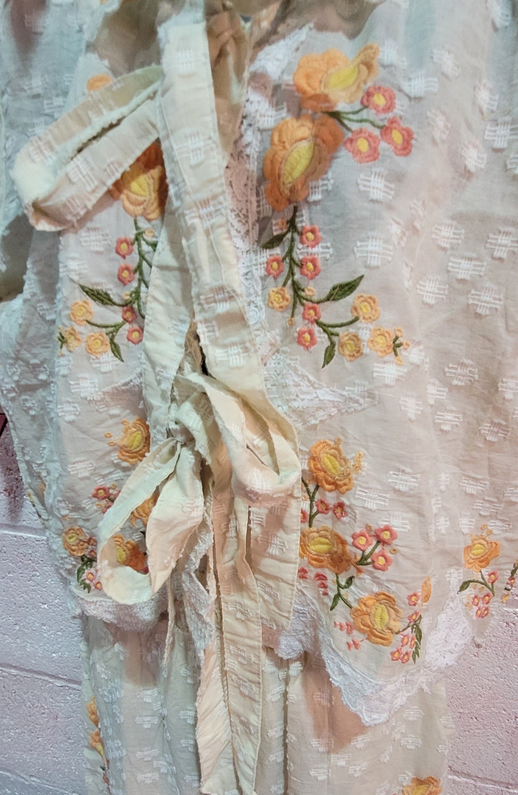 Dolores Daisy Two Piece Trouser Set Ivory & Tangerine