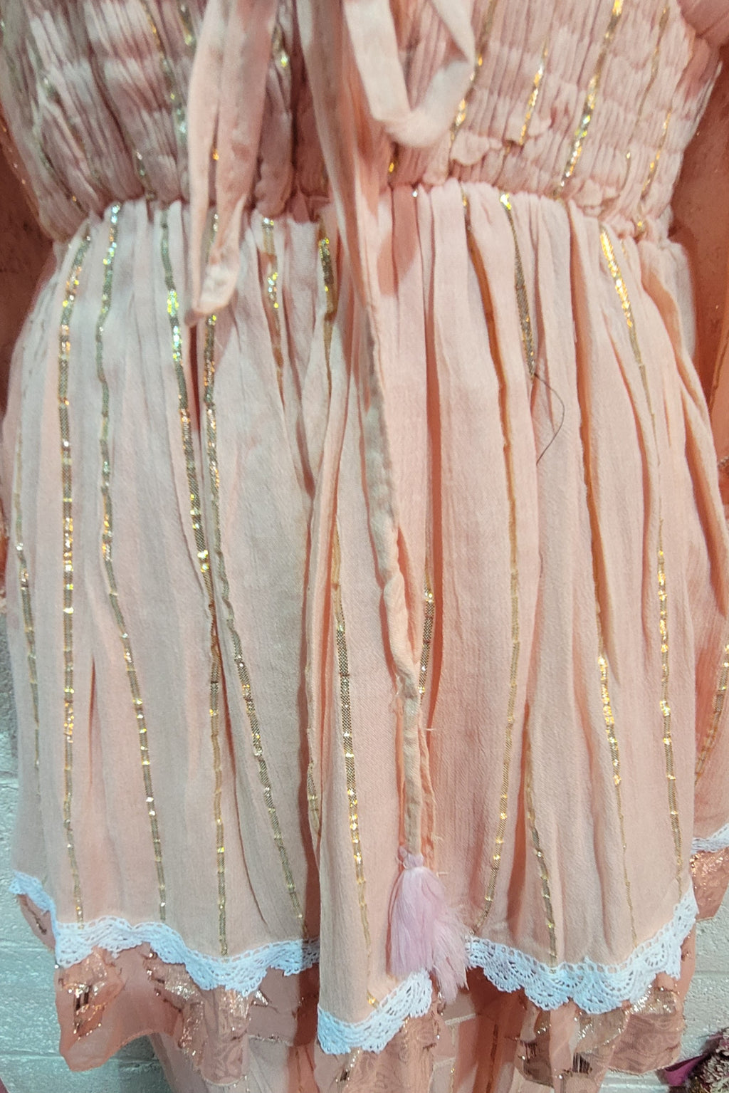 Seema Embellished Two Piece Trouser Set Peach