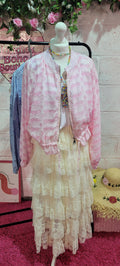 Lola Lightweight Pale Pink Bomber Jacket