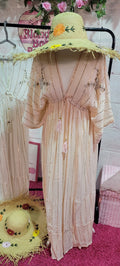 Isla Rose Beaded Gilt Thread Maxi Dress