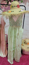 Gia Mirrored Strappy Maxi Dress Mint