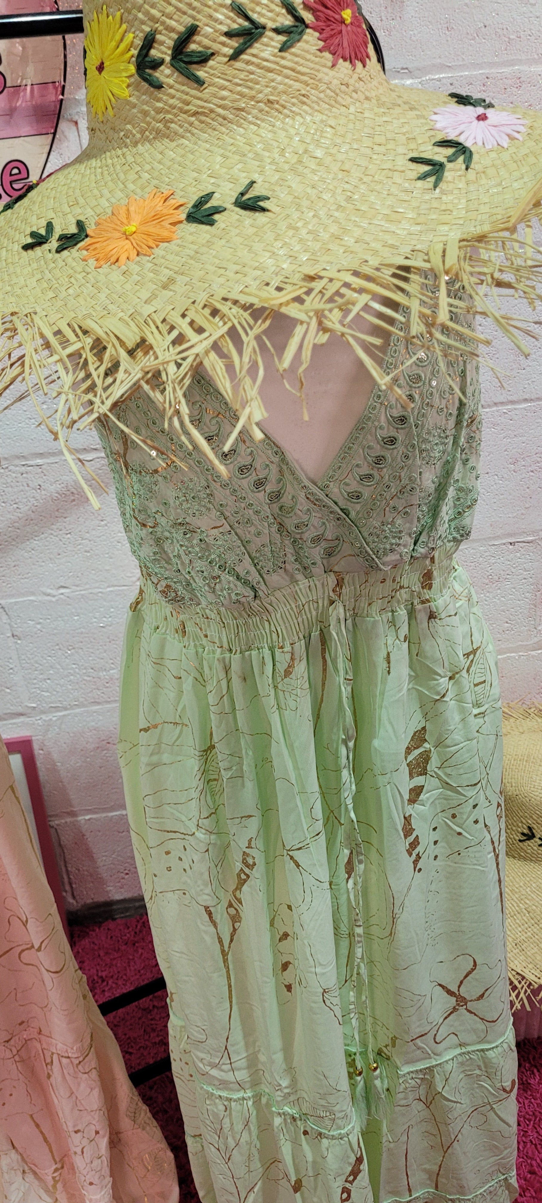 Gia Mirrored Strappy Maxi Dress Mint