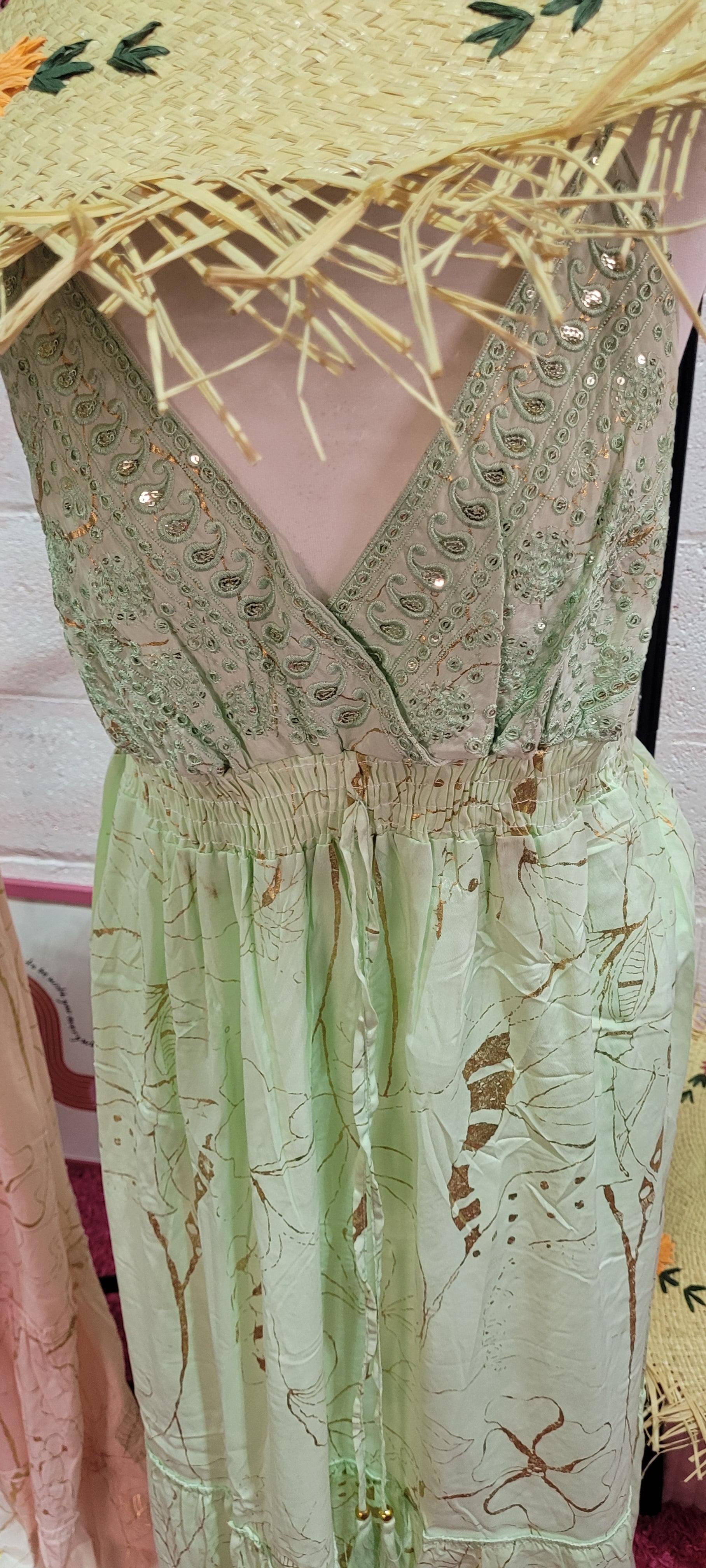 Gia Mirrored Strappy Maxi Dress Mint