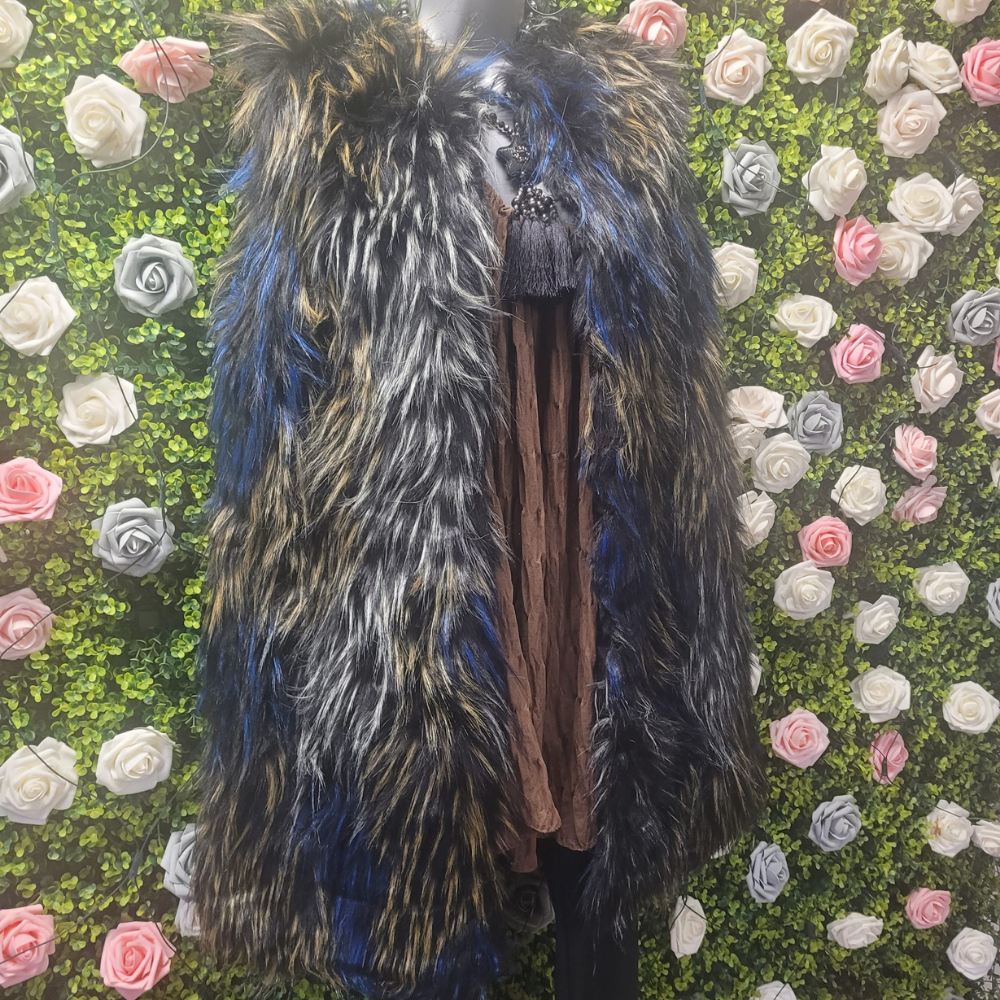 Blondie's Blue Betsy Faux Fur Gilet