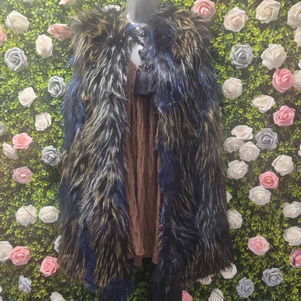 Blondie's Blue Betsy Faux Fur Gilet