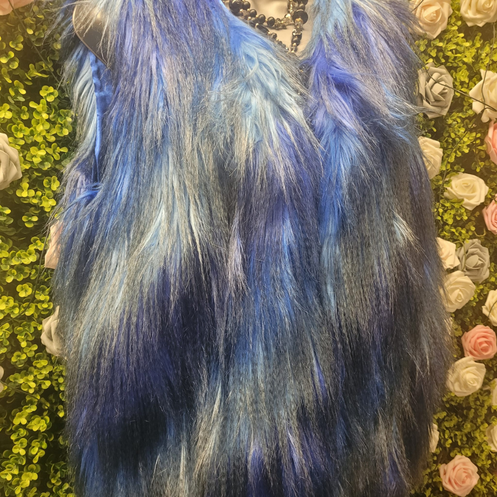 Blondie's Blue Betsy Faux Fur Gilet