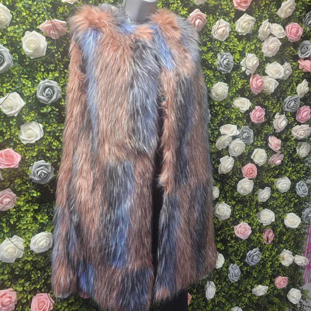 Saffy Faux Fur Longline Gilet