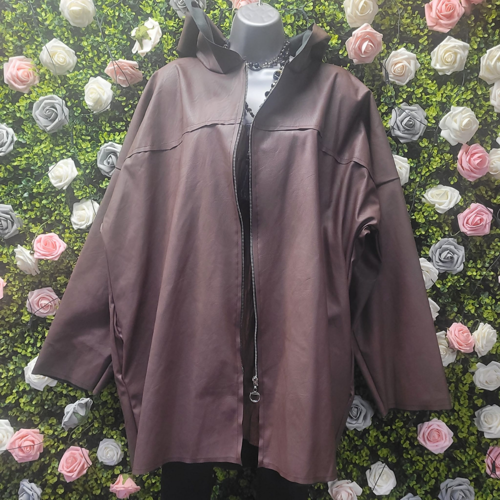 Blondie's PU Longline Bomber