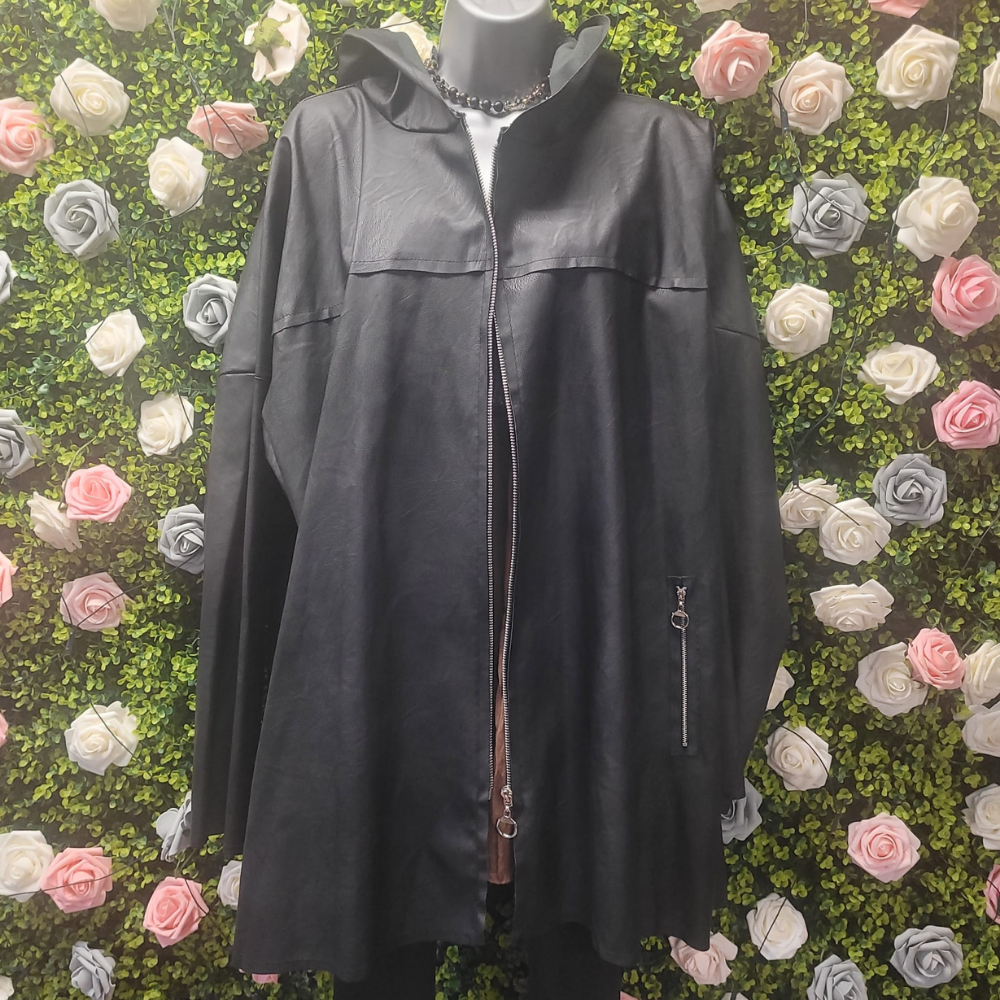 Blondie's PU Longline Bomber