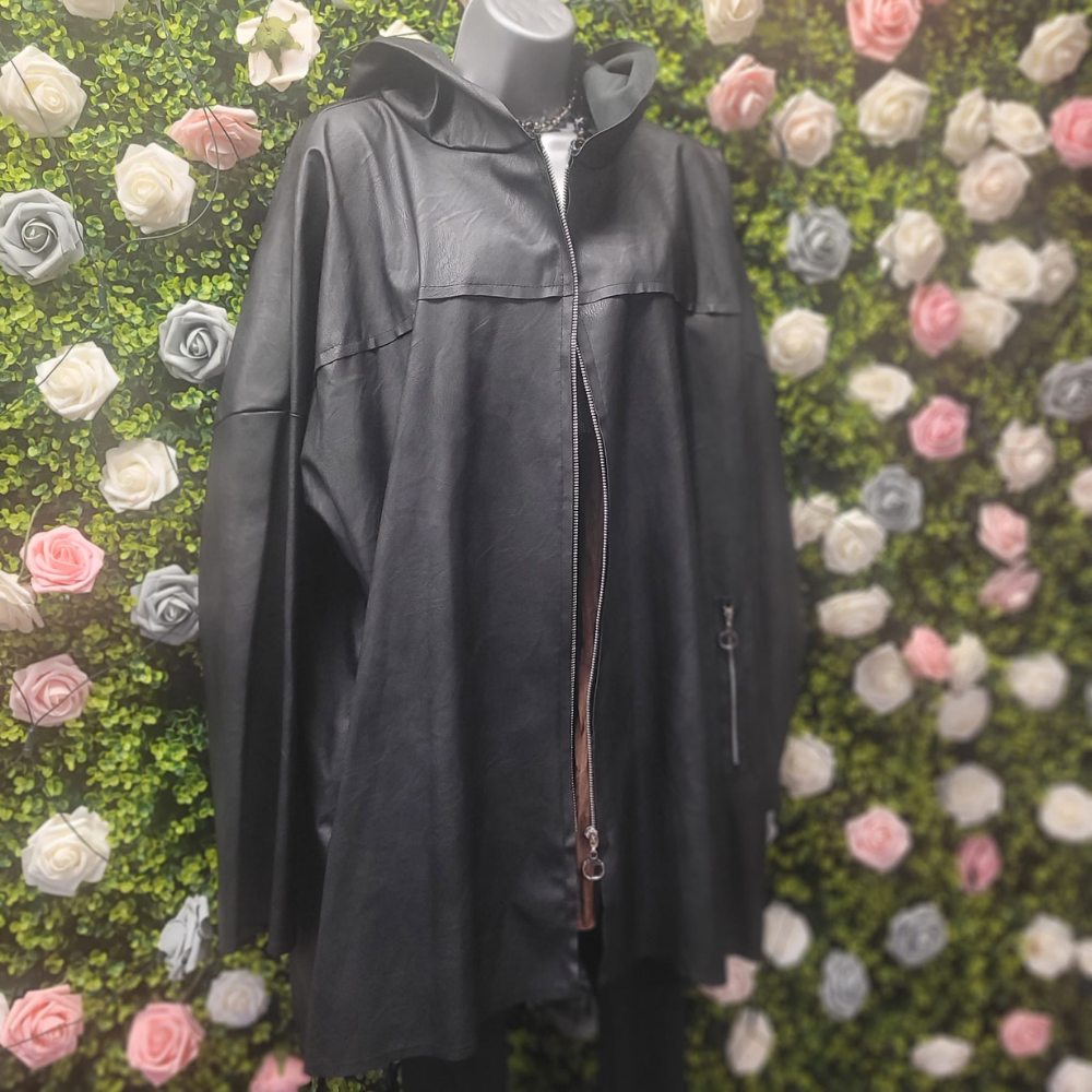 Blondie's PU Longline Bomber