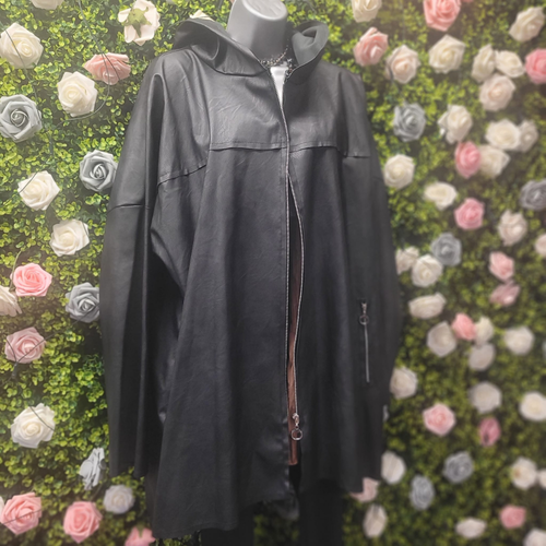 Blondie's PU Longline Bomber