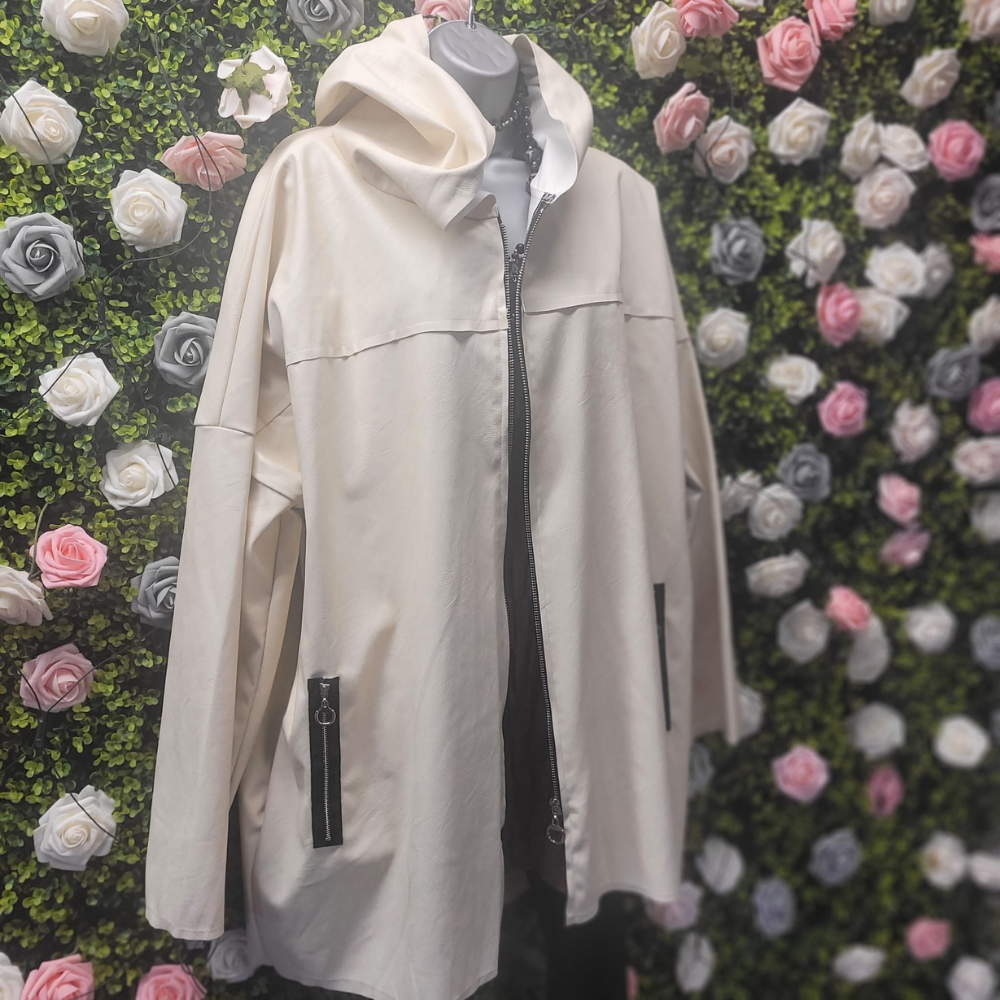 Blondie's PU Longline Bomber