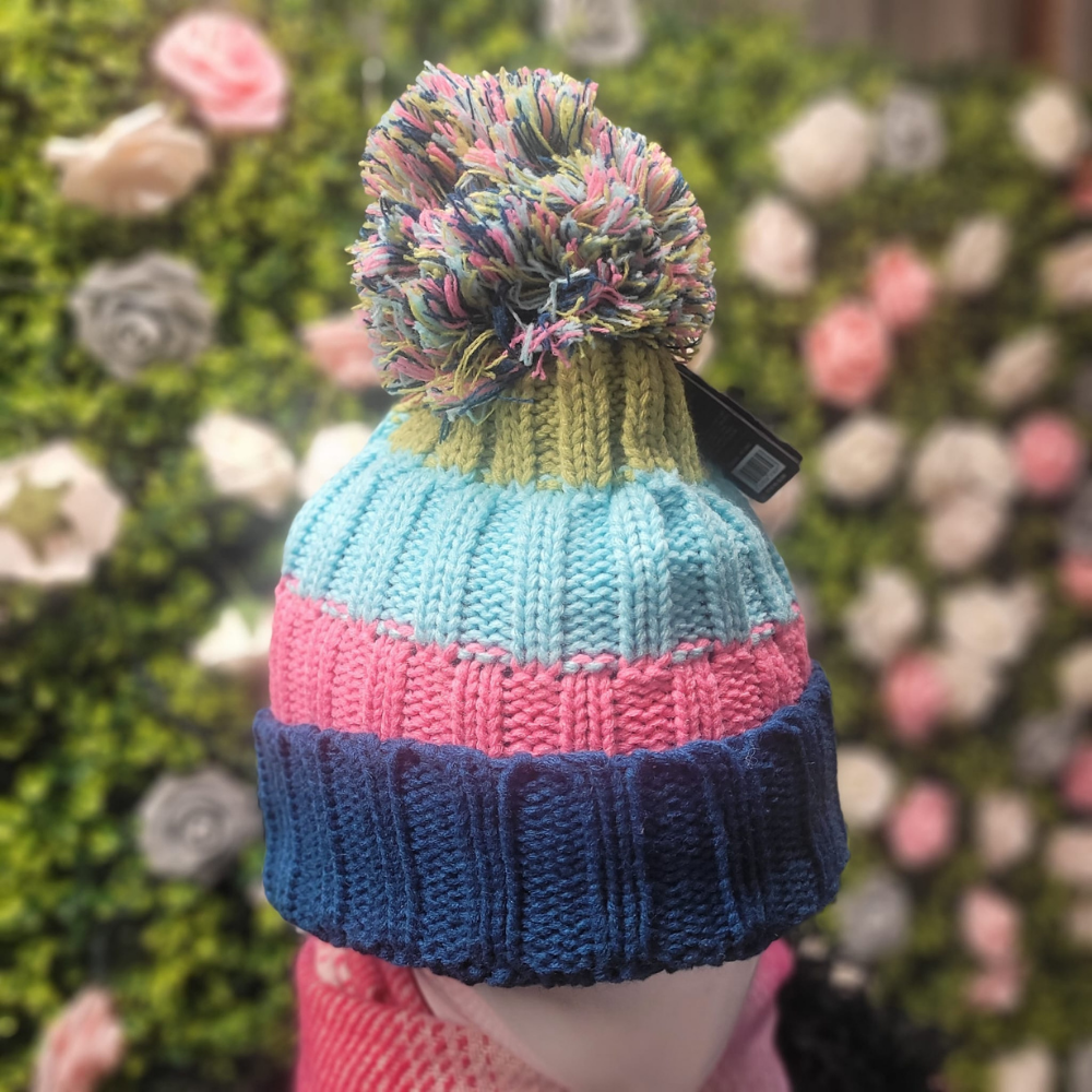 Fleece Lined Knitted Beanie Bobble