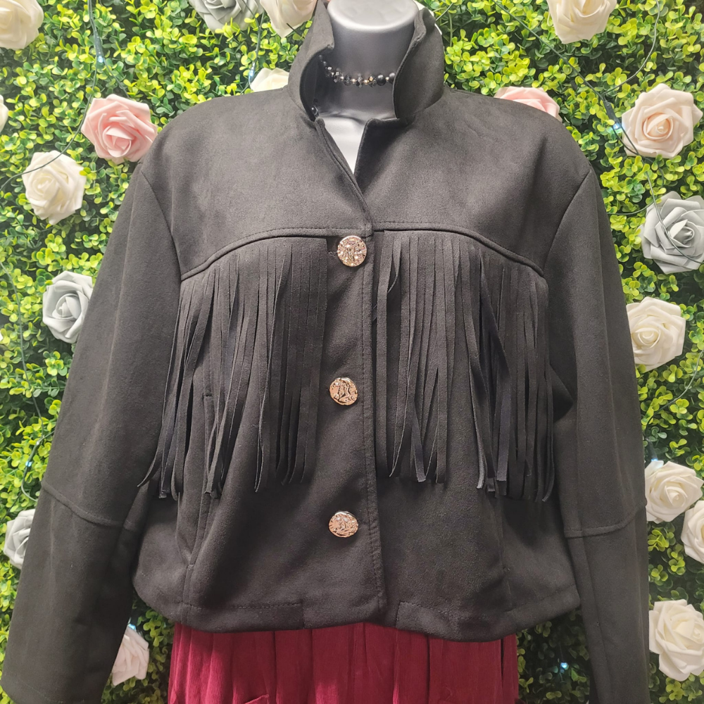 Sadie Tassel Jacket Gold Buttons