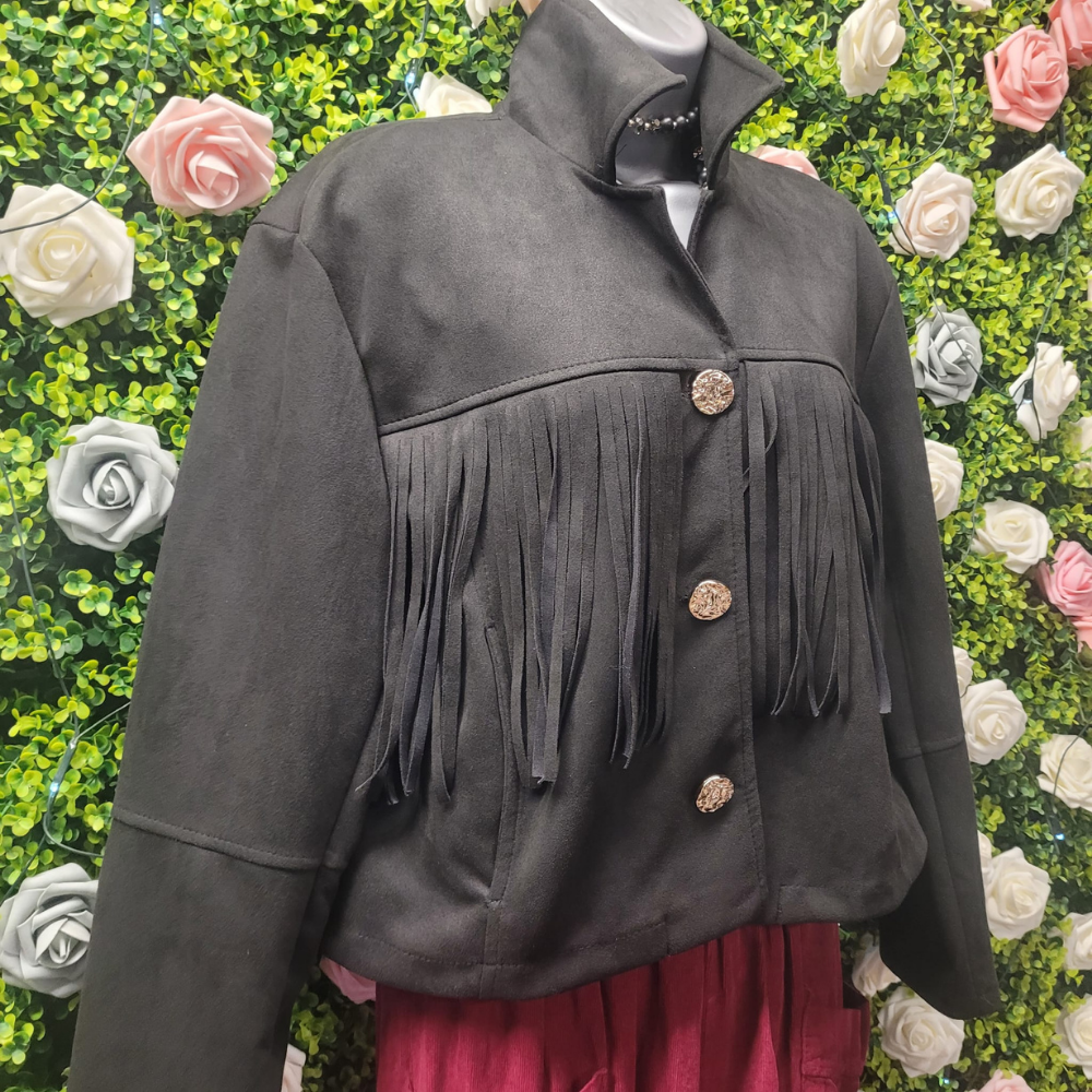 Sadie Tassel Jacket Gold Buttons