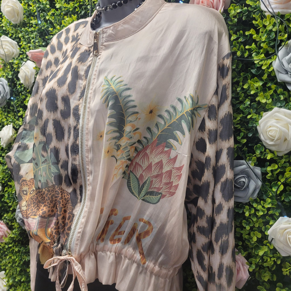 Tiger's Eye Sheer Cotton Bomber