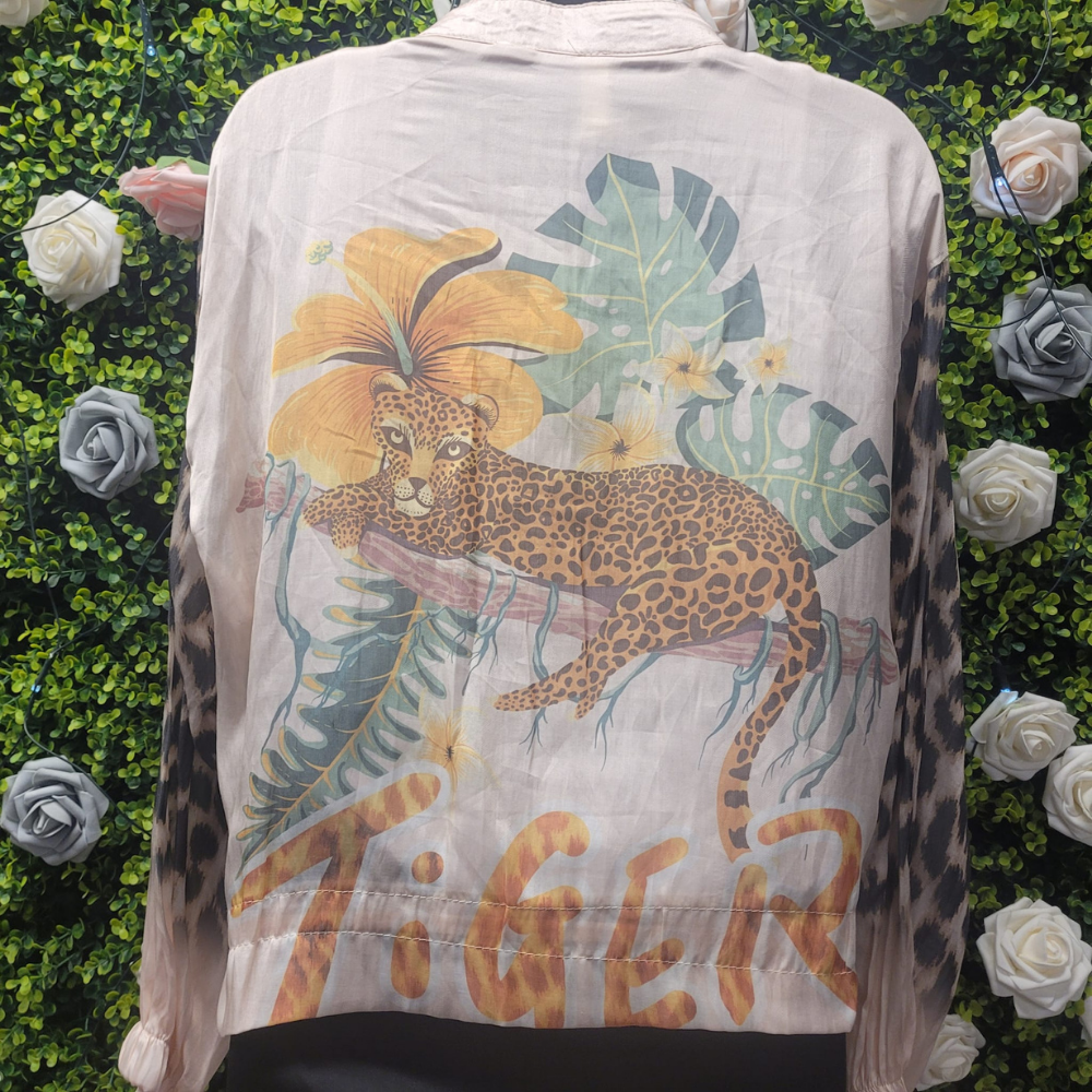 Tiger's Eye Sheer Cotton Bomber