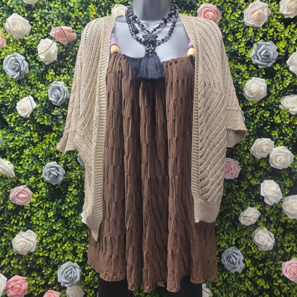 Saskia Soft Gold Shrug