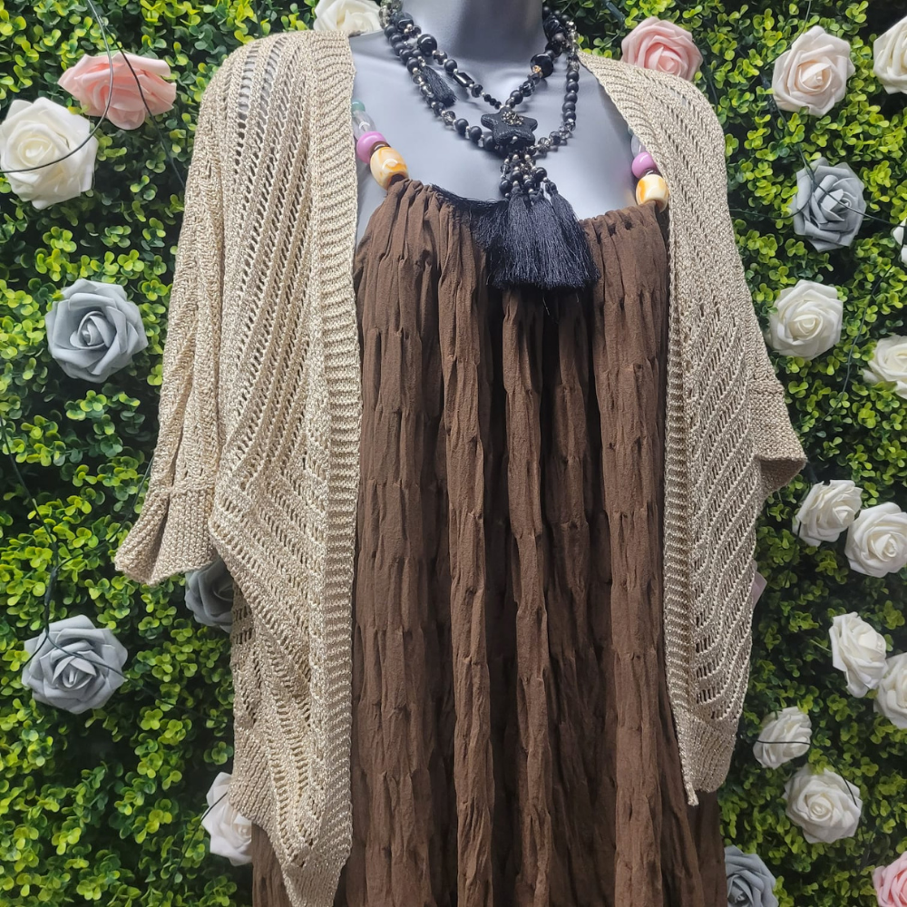 Saskia Soft Gold Shrug