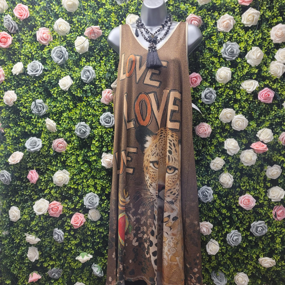 Love Leopard Glitz Maxi Dress