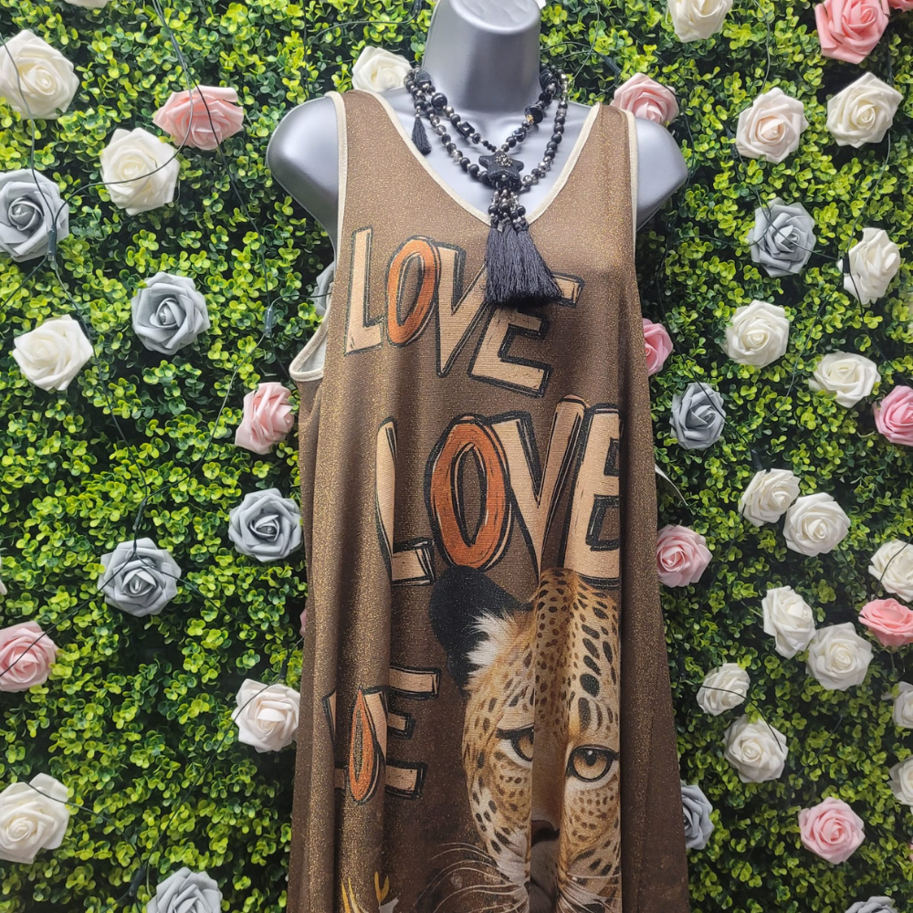 Love Leopard Glitz Maxi Dress