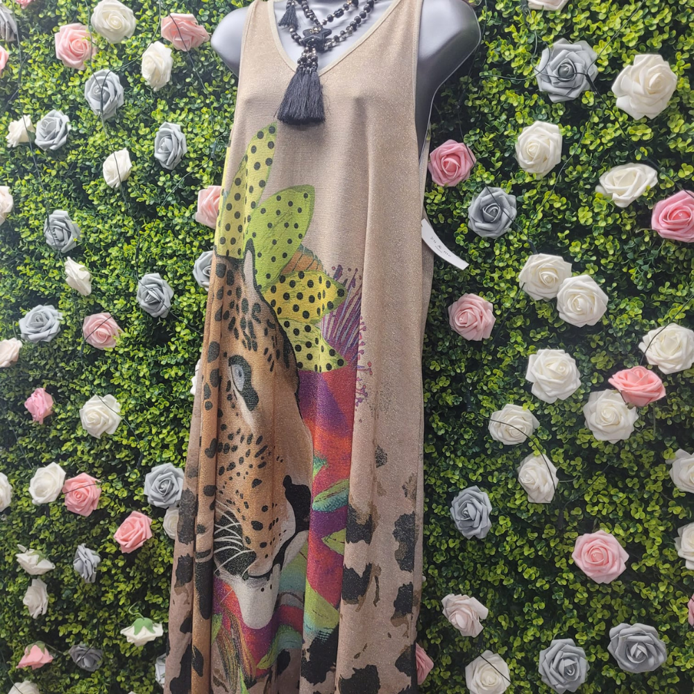 Leopard Queen Glitz Maxi Dress