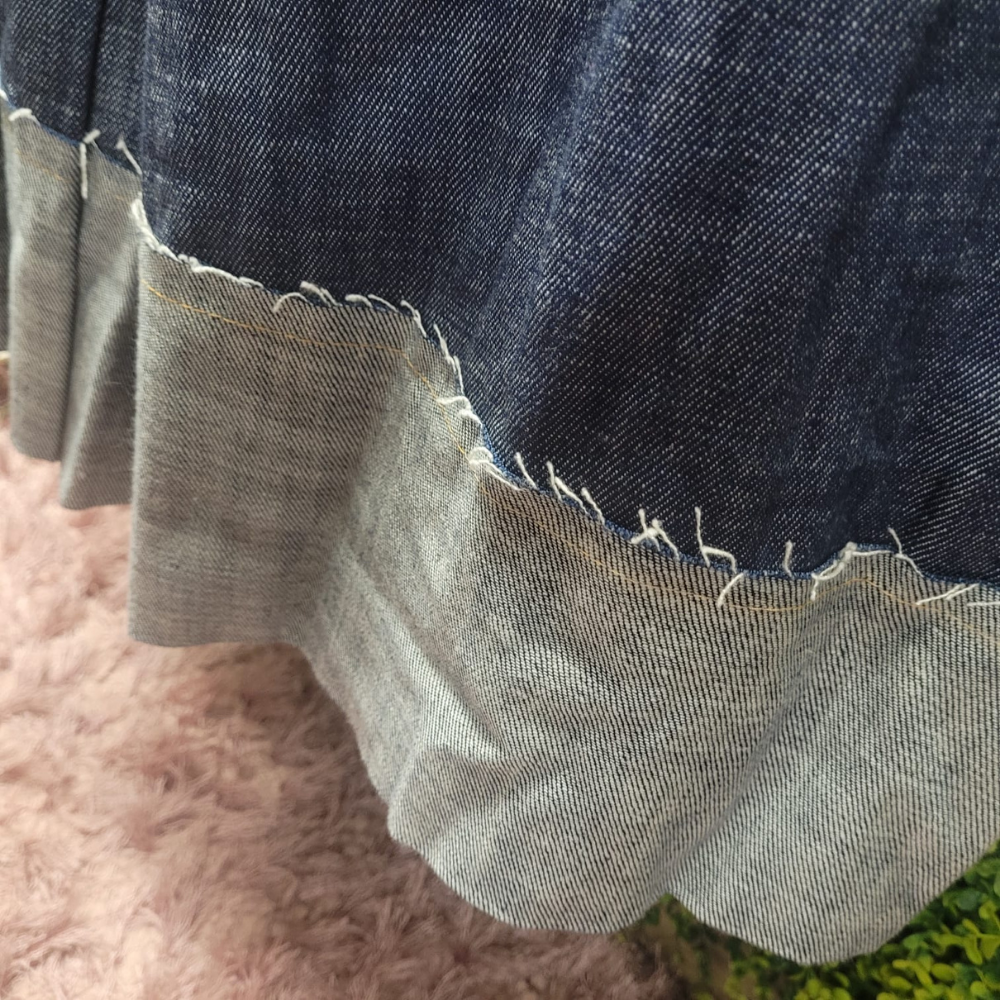 Wide Leg Turn-up Jeans