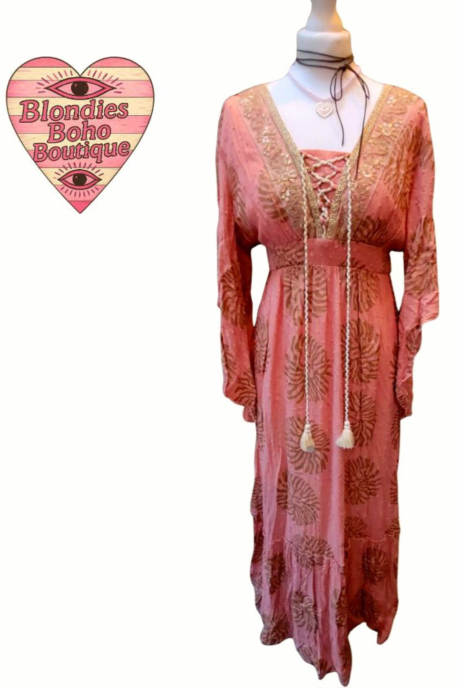 Ophelia Rose Lace Embellished Maxi Dress